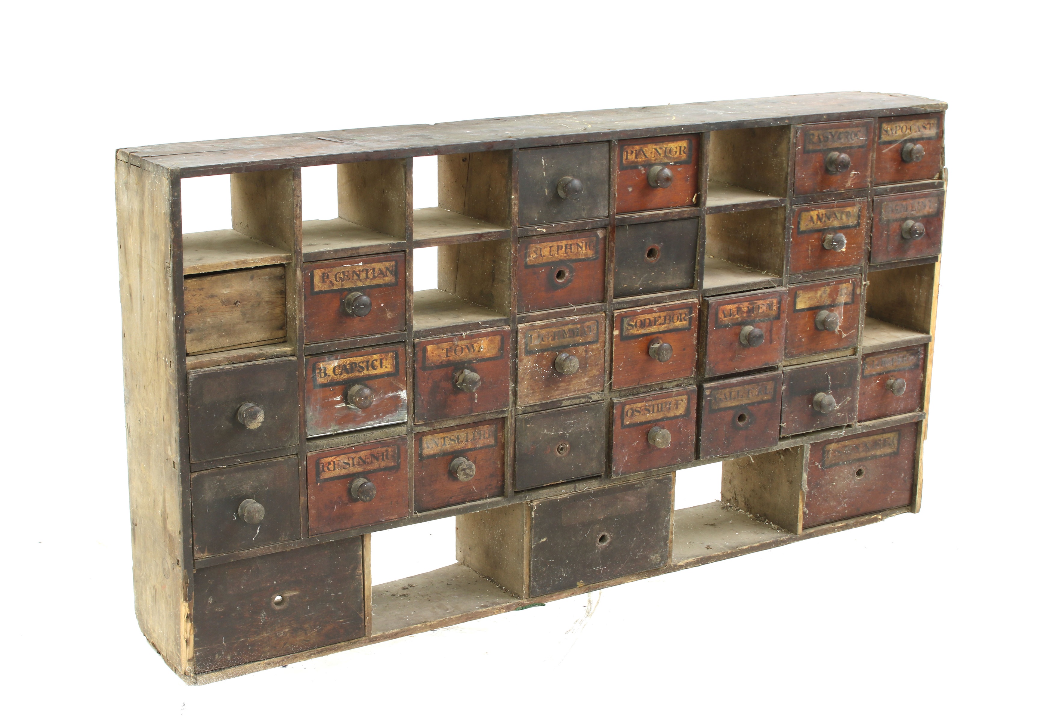 A late 19th/early 20th Century apothecary cabinet