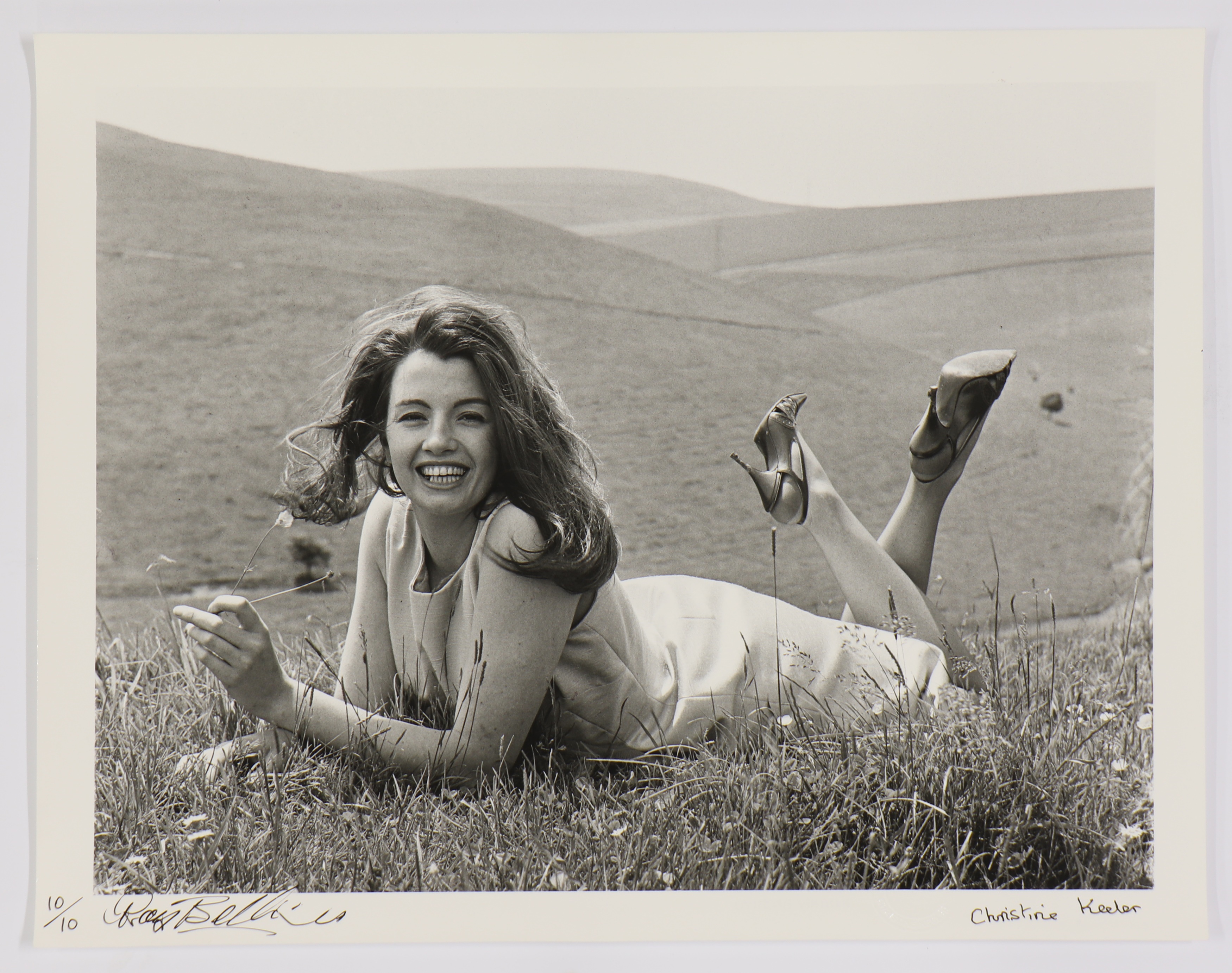 Christine Keeler Lying in a field