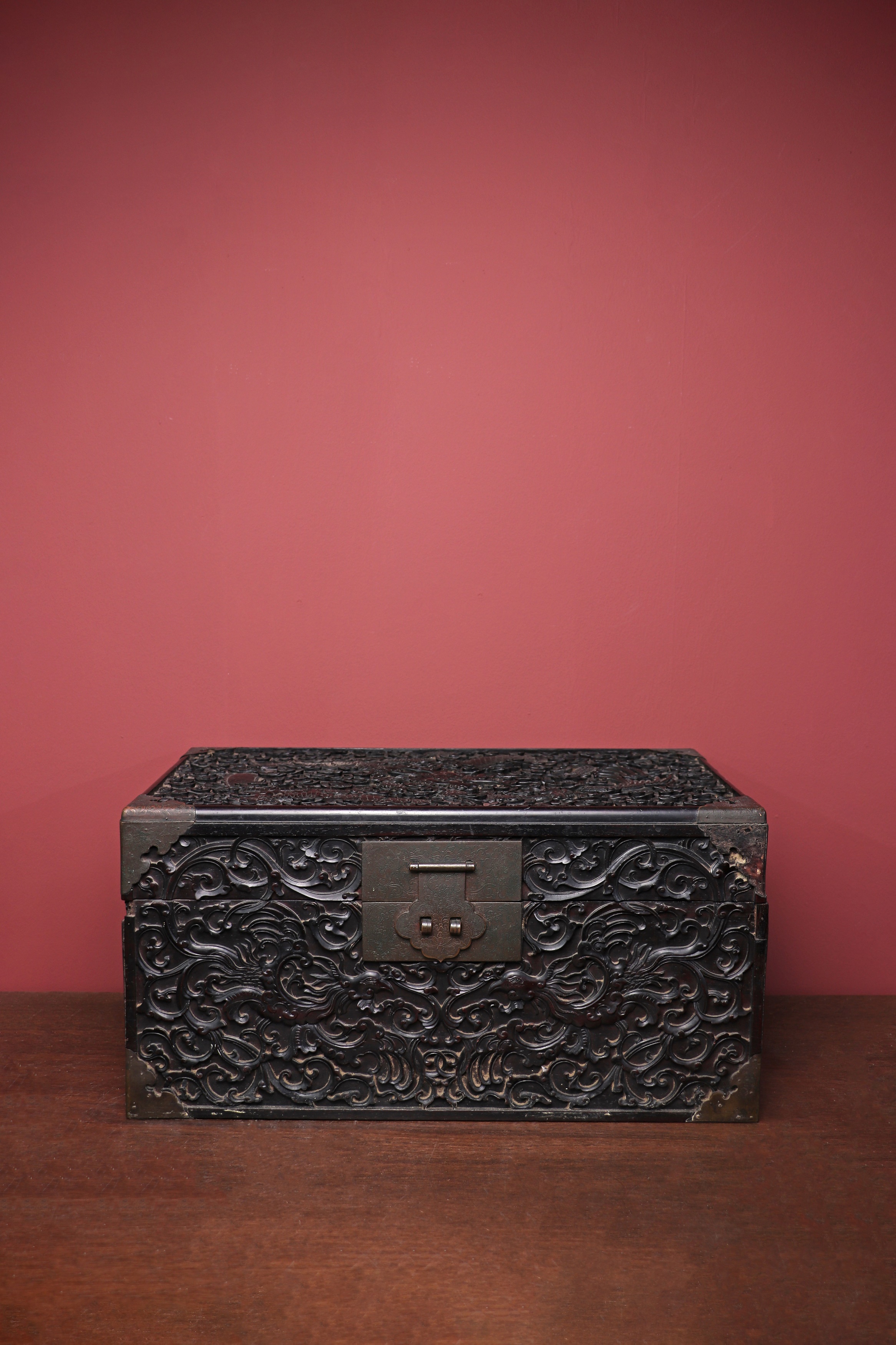 A Chinese zitan wood box and cover (£143,000)