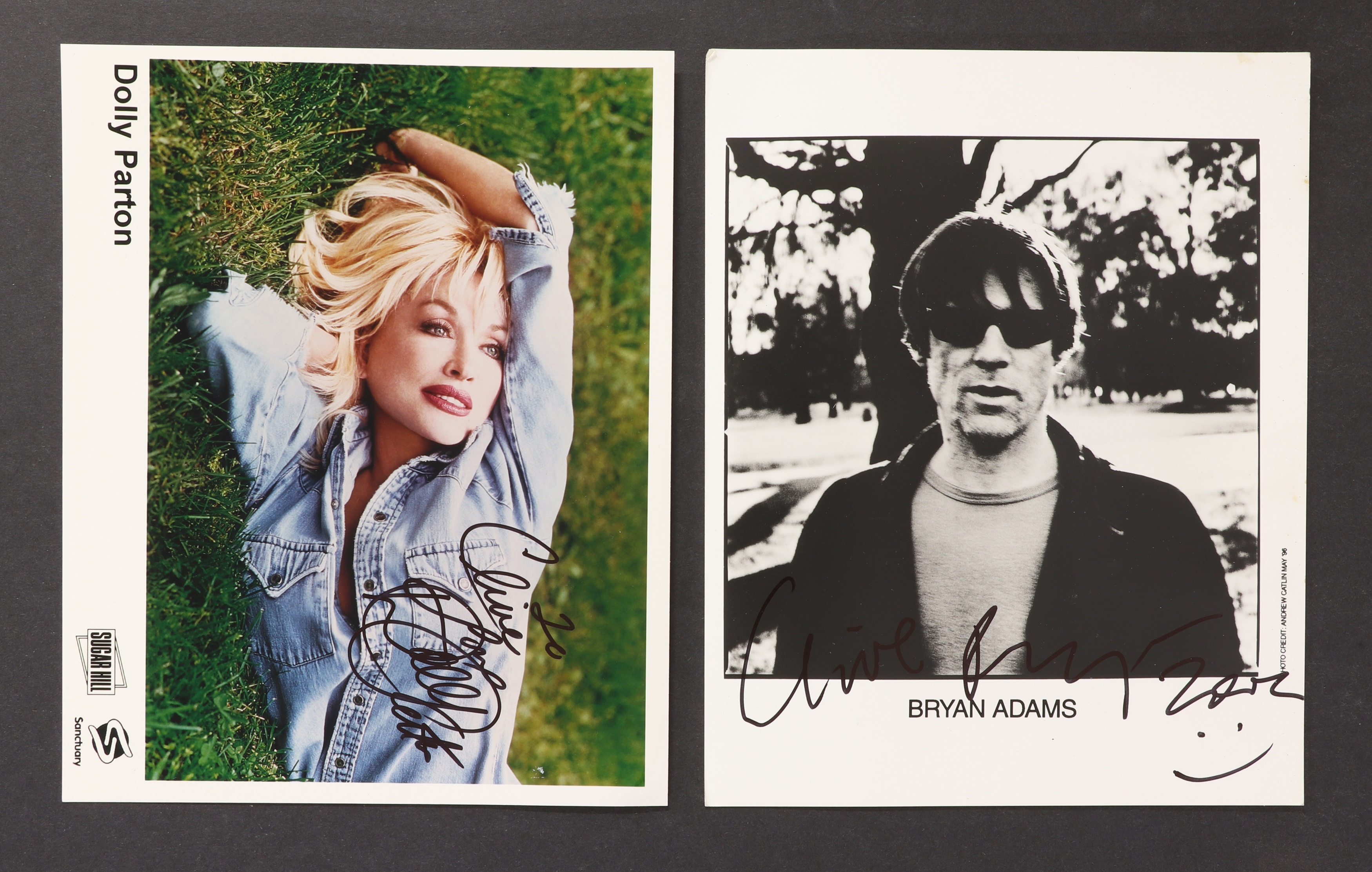 AUTOGRAPH PHOTOS & FLYERS (MUSIC): approximately one hundred and fifty (£150-250)