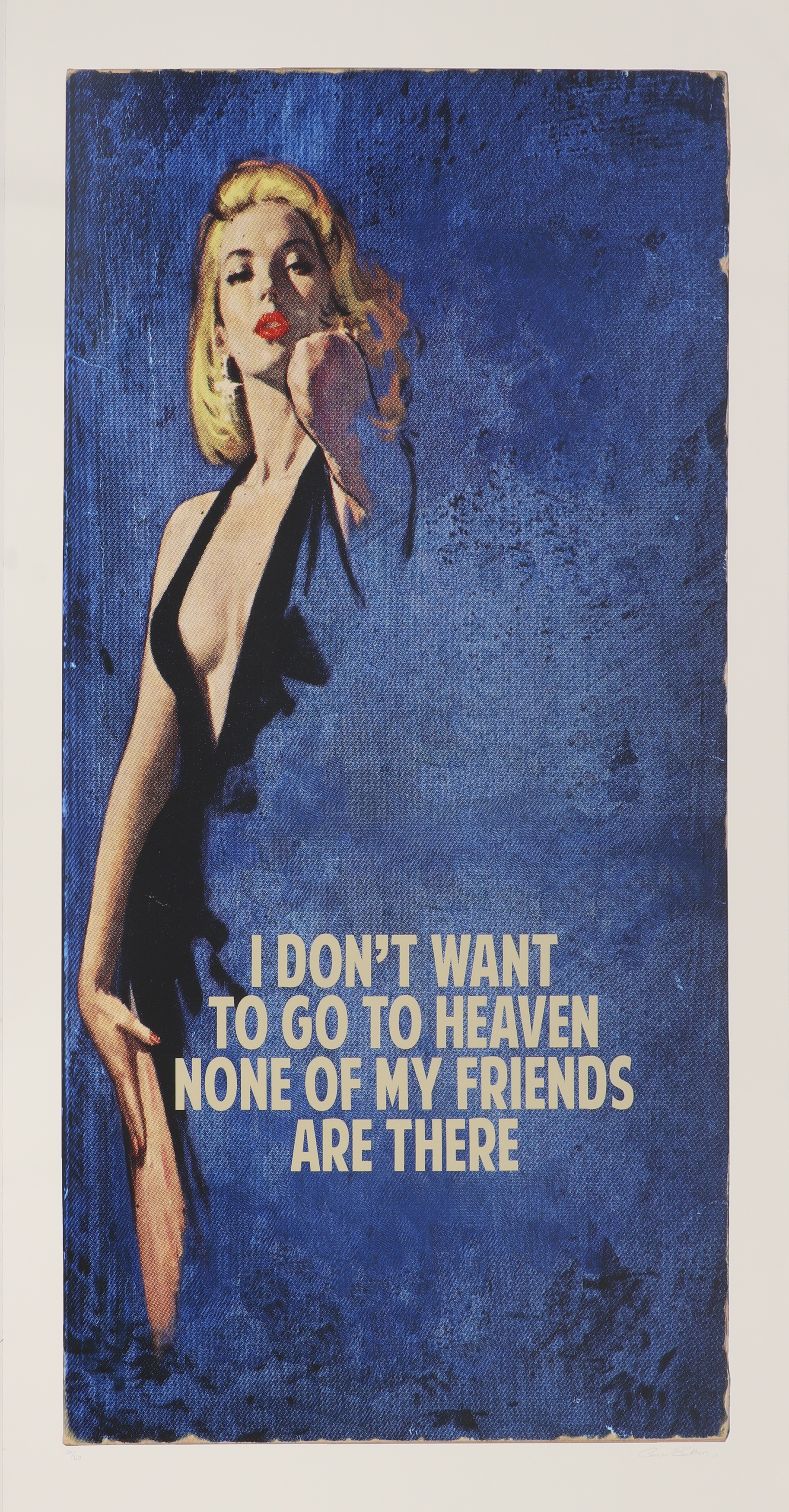 The Connor Brothers (b.1968) 'I Don't Want to Go to Heaven None Of My Friends Are There' giclée print in colours with silkscreen varnish, signed and dated 'Connor Brothers 17' in pencil l.r., and numbered '54/150' l.l. sheet 165.5 x 106.5cm, unframed (£1,500-2,000)