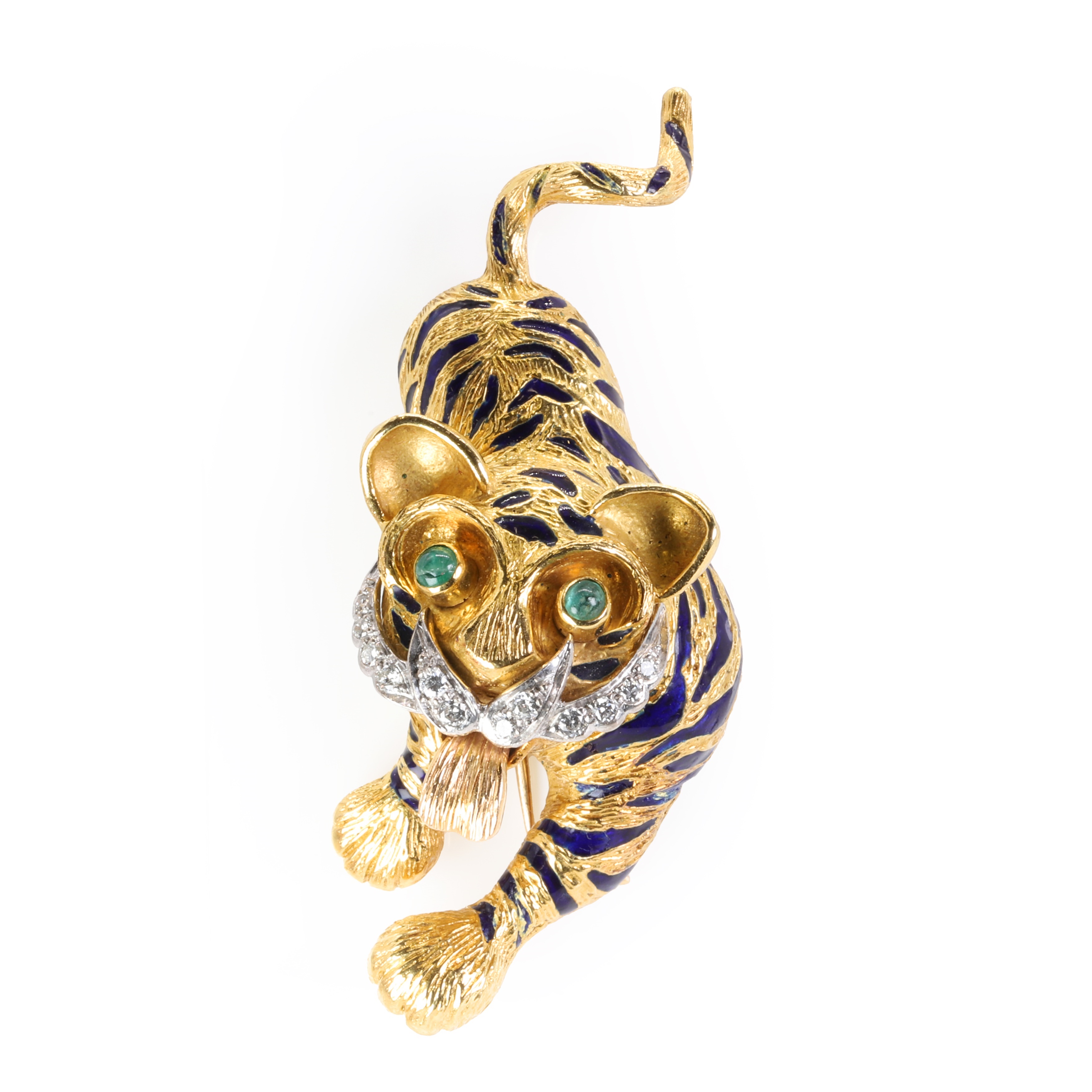 An 18ct gold, enamel and diamond novelty brooch, by Kutchinsky (£1,500-2,000)