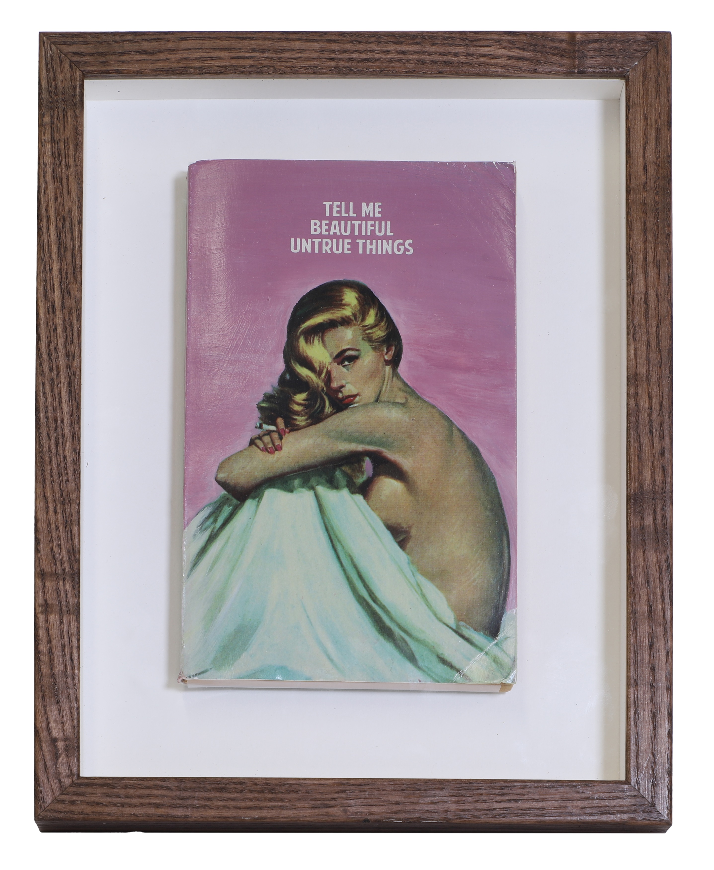 The Connor Brothers (b.1968) 'Tell Me Beautiful Untrue Things', 2019 hand painted vintage paperback with silkscreen, signed and numbered 1/2 on a label verso 17.5 x 10.5cm (£800-1,200)