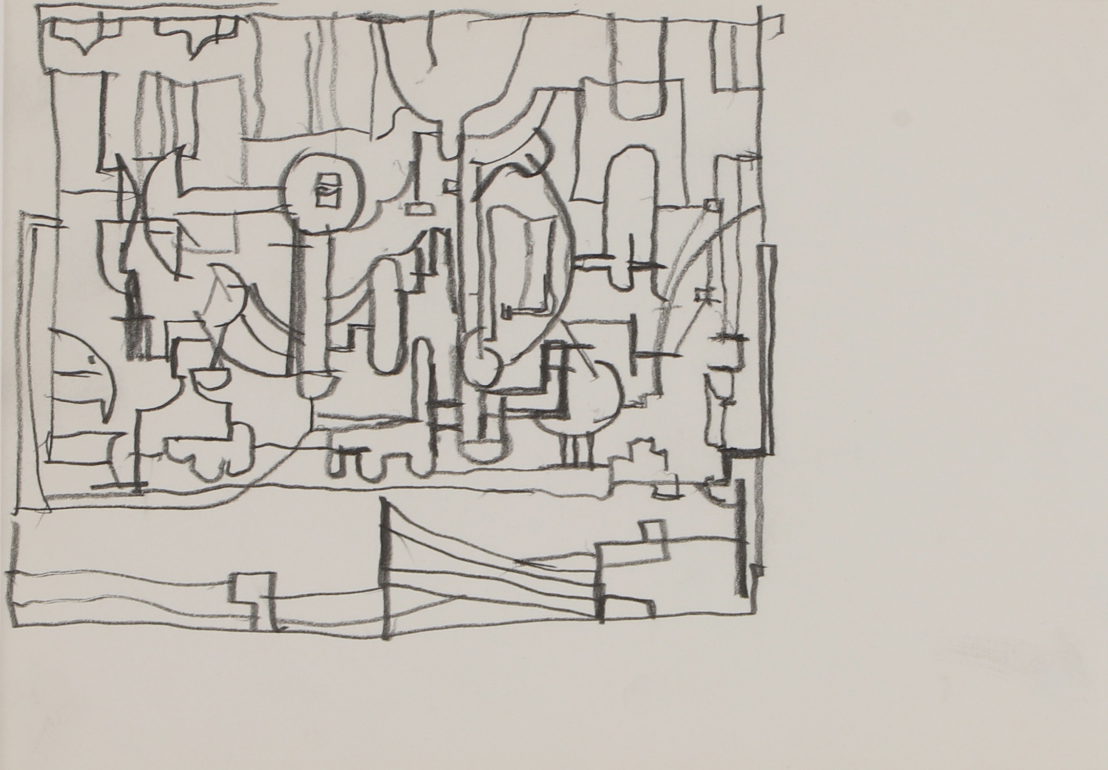 Sir Eduardo Paolozzi RA (1924-2005) Abstract machine pencil 14 x 20cm (£300-400)