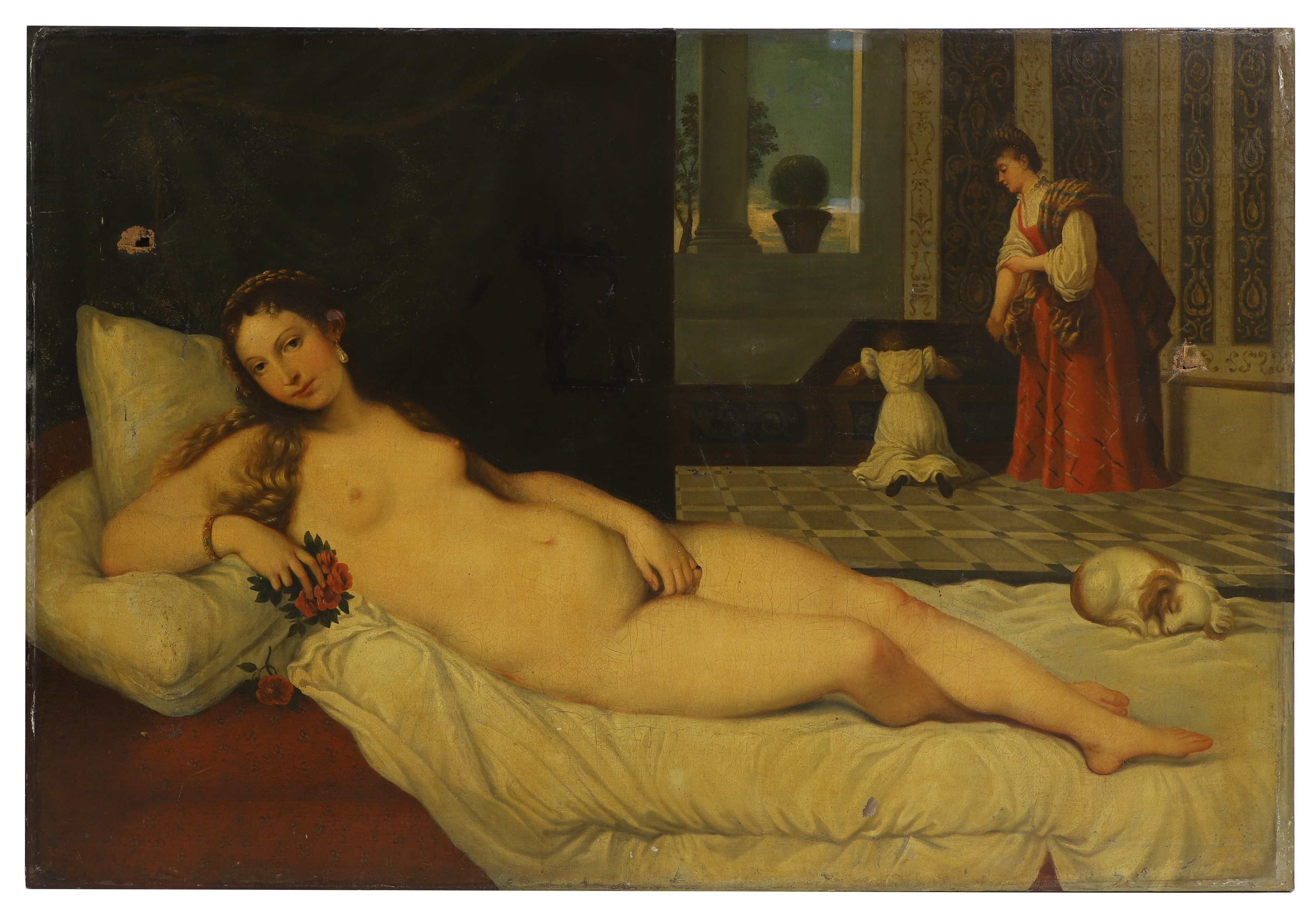 After Titian The Venus of Urbino oil on canvas 118 x 170cm, unframed (£3,000-5,000)