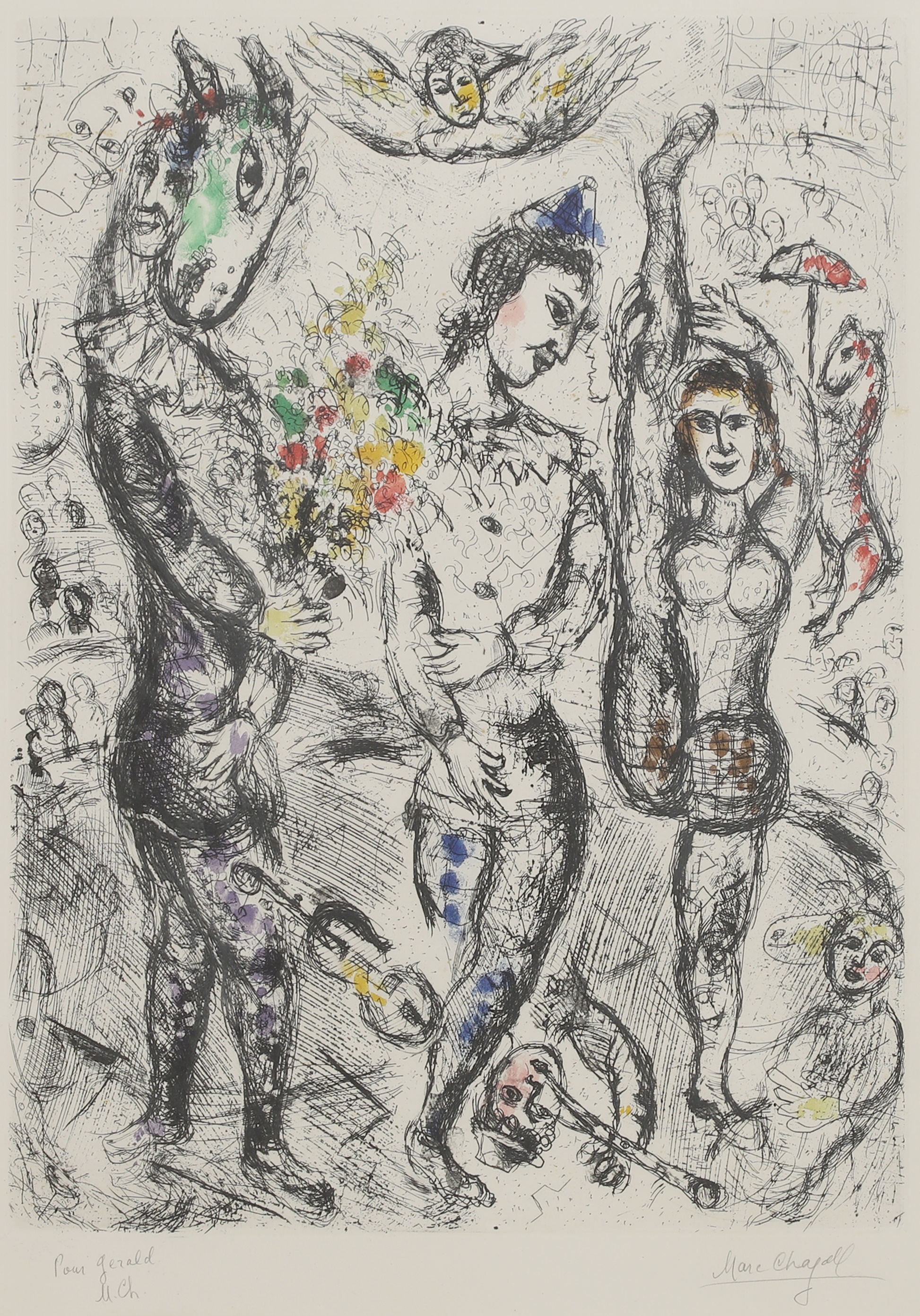 ▲ Marc Chagall (Russian-French, 1887-1985) 'Le Pierrot' (£3,000-5,000)