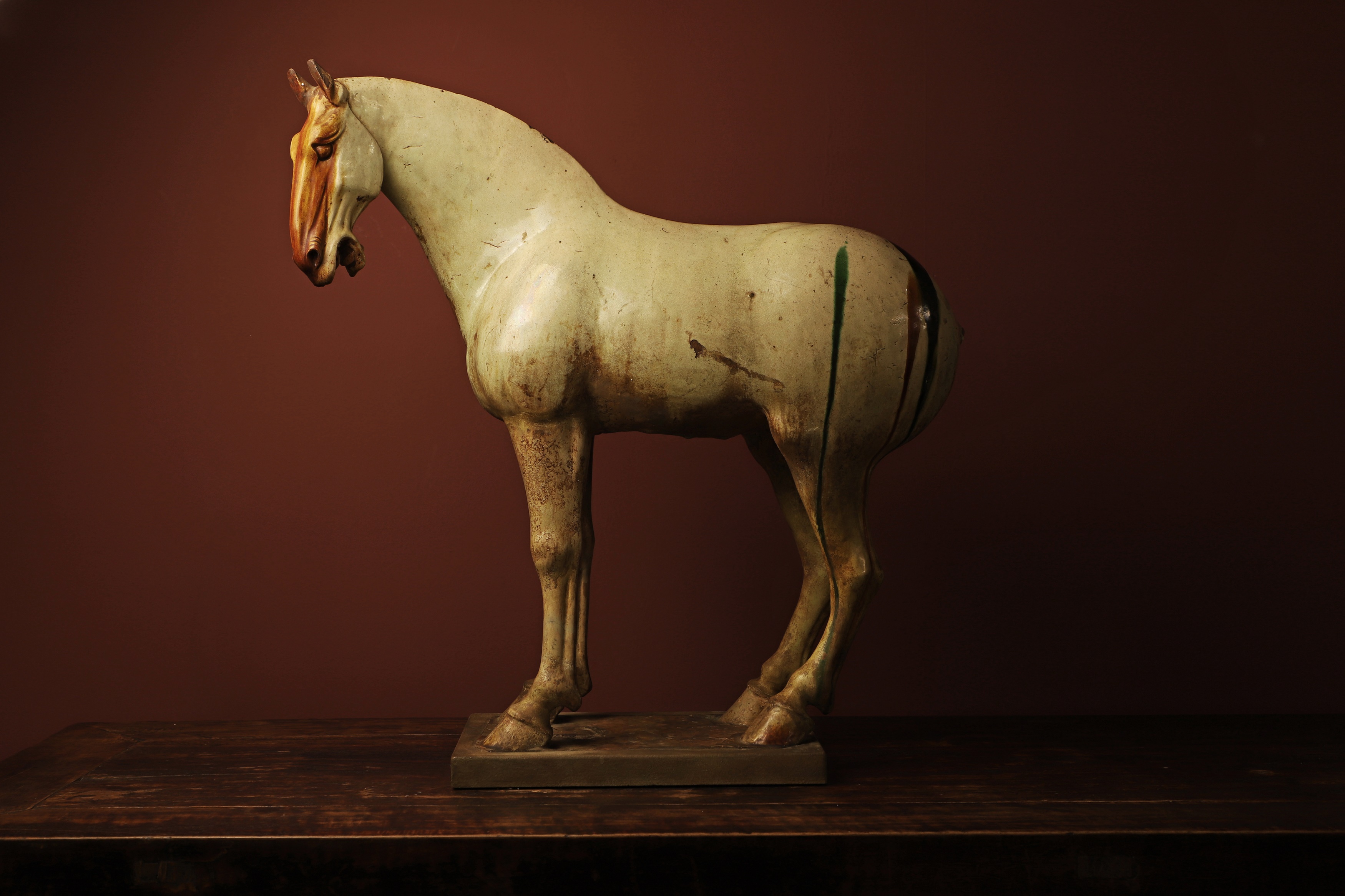 A Chinese sancai-glazed pottery horse (£30,000-50,000)