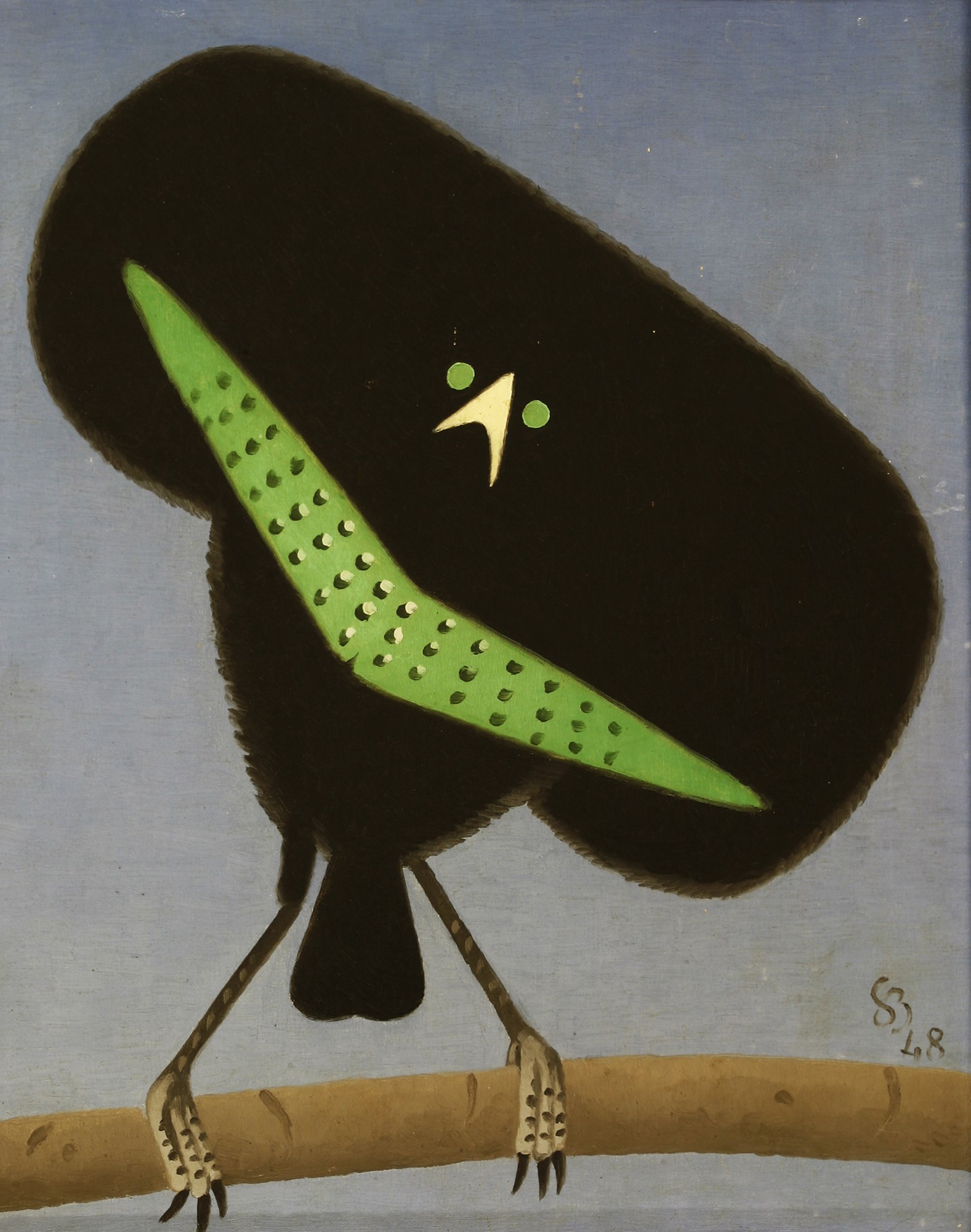 Simon Bussy (French, 1870-1954) BIRD OF PARADISE ON A BRANCH. Sold for £16,000 plus buyer’s premium