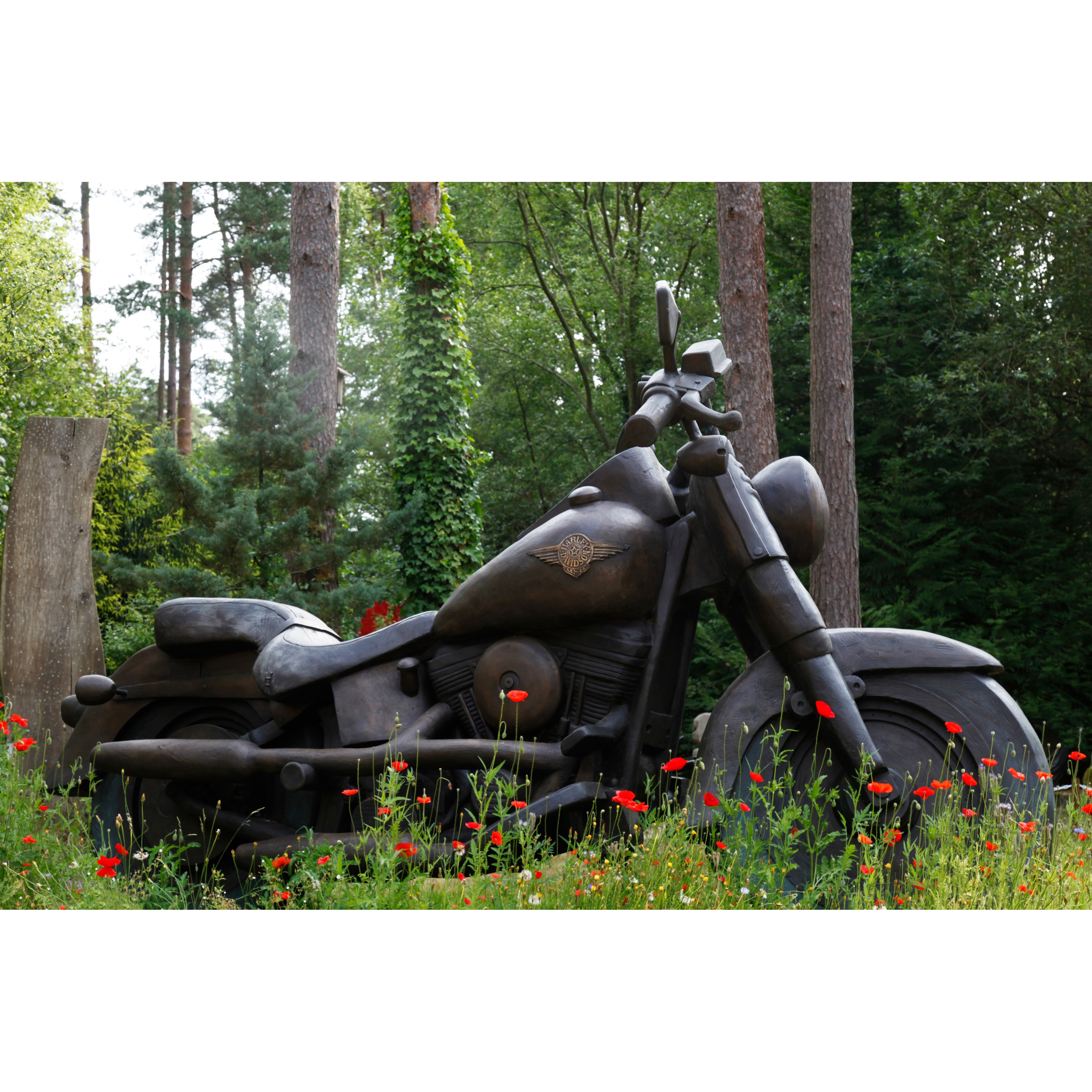 Steve Wood (contemporary) and Clive Morris (b.1958) Freedom (Monumental Harley-Davidson Fatboy)