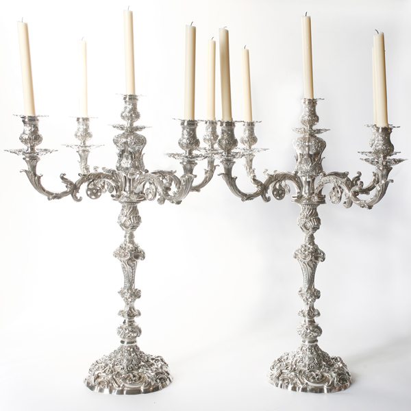 Charles and John Fry Silver Candelabra