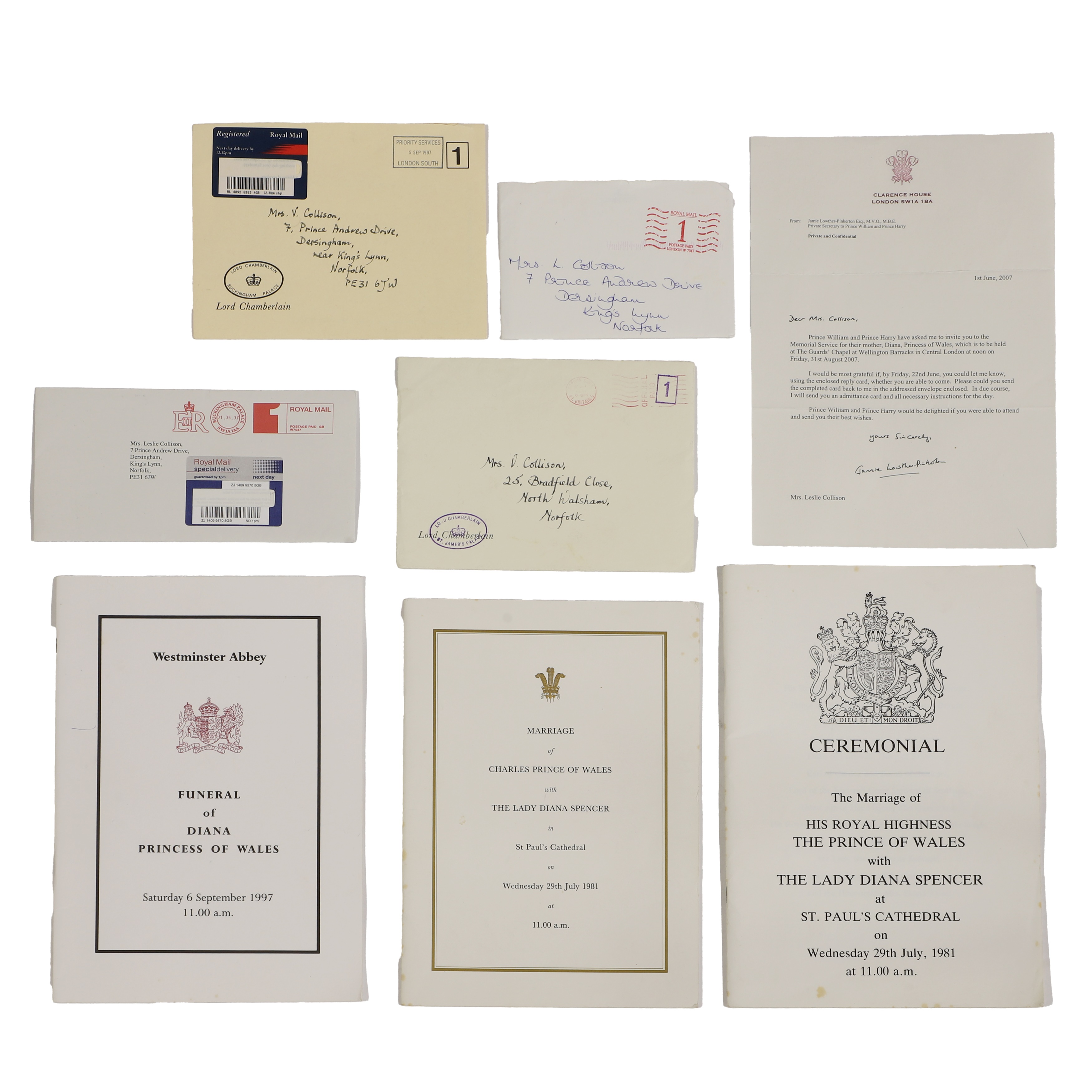 A collection of unseen letters from HRH Diana, Princess of Wales (1961-1997)