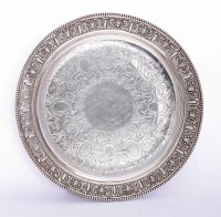 Lot 173 - A Victorian silver salver