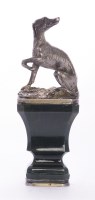Lot 260 - A French silver and bloodstone desk seal