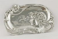 Lot 180 - An art nouveau silver dressing table tray