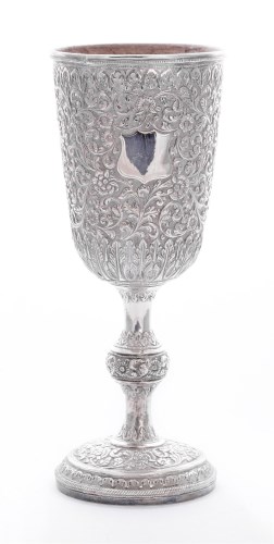 Lot 20 - An Indian silver goblet