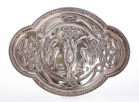 Lot 75 - An Edwardian silver dressing table tray