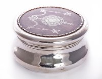 Lot 220 - An Edwardian silver and tortoiseshell dressing table box
