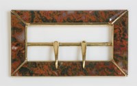 Lot 298 - A gold agate buckle of rectangular form