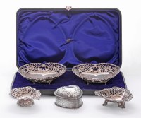 Lot 58 - A pair of Victorian silver heart-shaped dishes