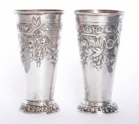 Lot 59 - A pair of silver vases