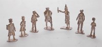 Lot 222 - A set of six modern silver Dickensian figures