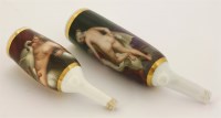 Lot 98 - Two erotic porcelain pipes