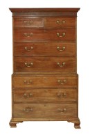 Lot 438 - A George III mahogany chest on chest