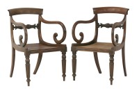 Lot 440 - A pair of Regency rosewood armchairs