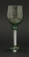Lot 57 - A green tinted 'export' Wine Glass