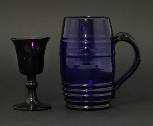 Lot 80 - A blue glass Mug