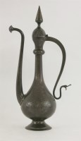Lot 114 - A Qajar iron ewer and cover