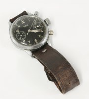 Lot 189 - A gentlemen's German Hanhart WW2 Heer Kriegsmarine and Luftwaffe pilot's watch