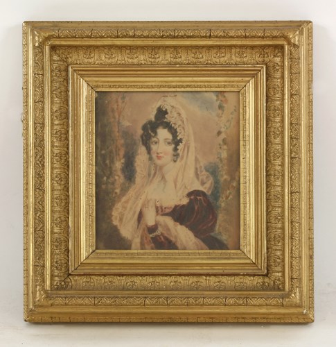 Lot 226 - Circle of Alfred Edward Chalon (1780-1860)
PORTRAIT OF A YOUNG LADY