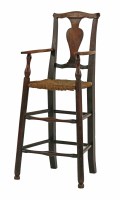 Lot 467 - A Victorian fruitwood and ash child's high chair