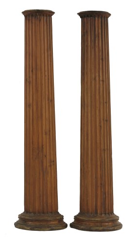 Lot 473 - A pair of stripped pine pilasters