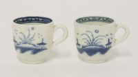 Lot 7 - Two miniature Caughley blue and white Cups