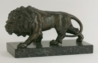Lot 161 - A bronze lion
