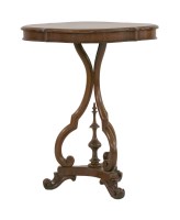 Lot 495 - A Victorian walnut marquetry table