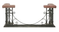 Lot 359 - A Victorian wrought iron club fender
