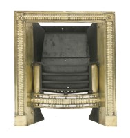 Lot 362 - A Regency cast iron and brass-mounted fireplace insert