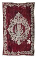 Lot 177 - A Continental embroidered wall hanging
