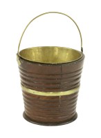 Lot 382 - A George III brass bound pail