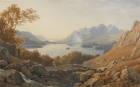 Lot 219 - George Fennel Robson POWS (1788-1833)
DERWENT WATER 
Watercolour with gum arabic
22.5 x 36cm