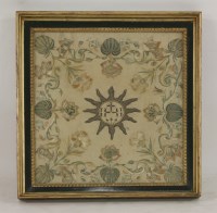 Lot 180 - A silkwork embroidered panel
