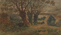 Lot 229 - John Joseph Cotman (1814-1878)
A LANDSCAPE WITH HAYSTACKS
Signed and dated Sept 1871 l.l.