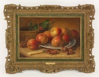 Lot 271 - Eloise Harriet Stannard (1828-1915)
STILL LIFE OF RUSSET APPLES ON A BLUE AND WHITE PLATE