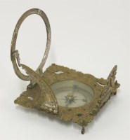 Lot 97 - A Dutch brass pocket compass