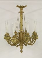 Lot 426 - A gilt bronze eight-branch chandelier