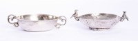 Lot 32 - A two-handled silver wine taster