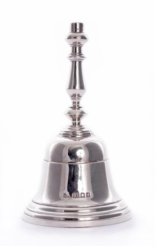 Lot 90 - A silver table bell